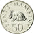 Moeda, Tanzânia, 50 Senti, 1990, British Royal Mint, MS(63), Aço Revestido a