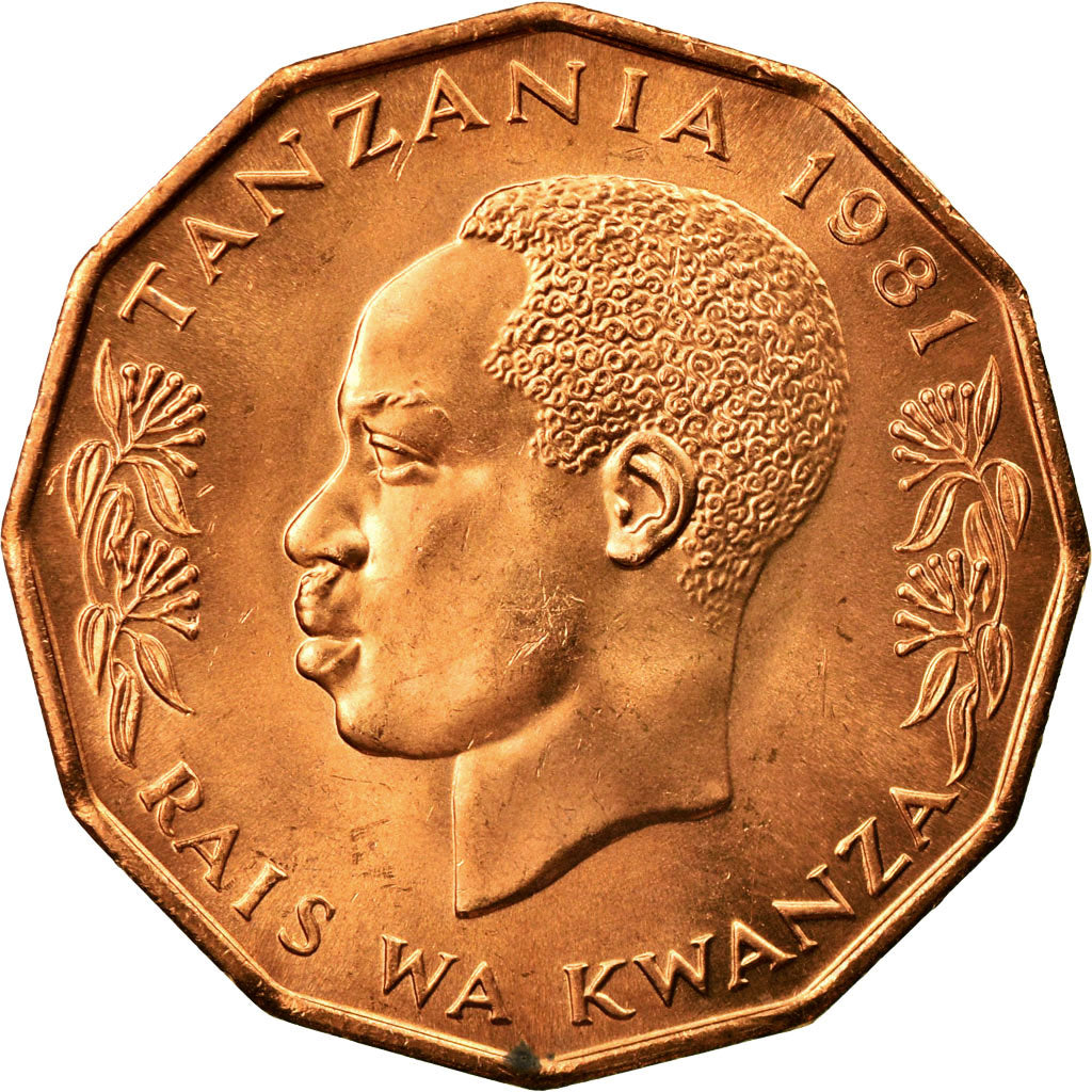 Coin, Tanzania, 5 Senti, 1976, AU(55-58), Bronze, KM:1