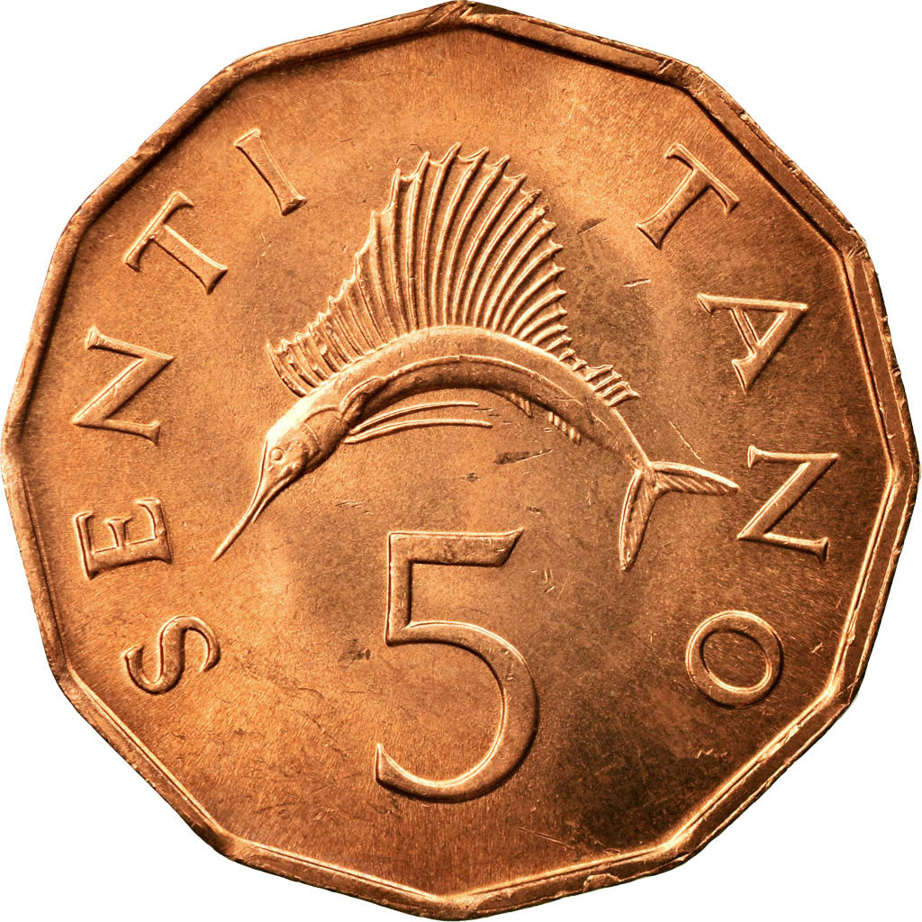 Coin, Tanzania, 5 Senti, 1981, EF(40-45), Bronze, KM:1