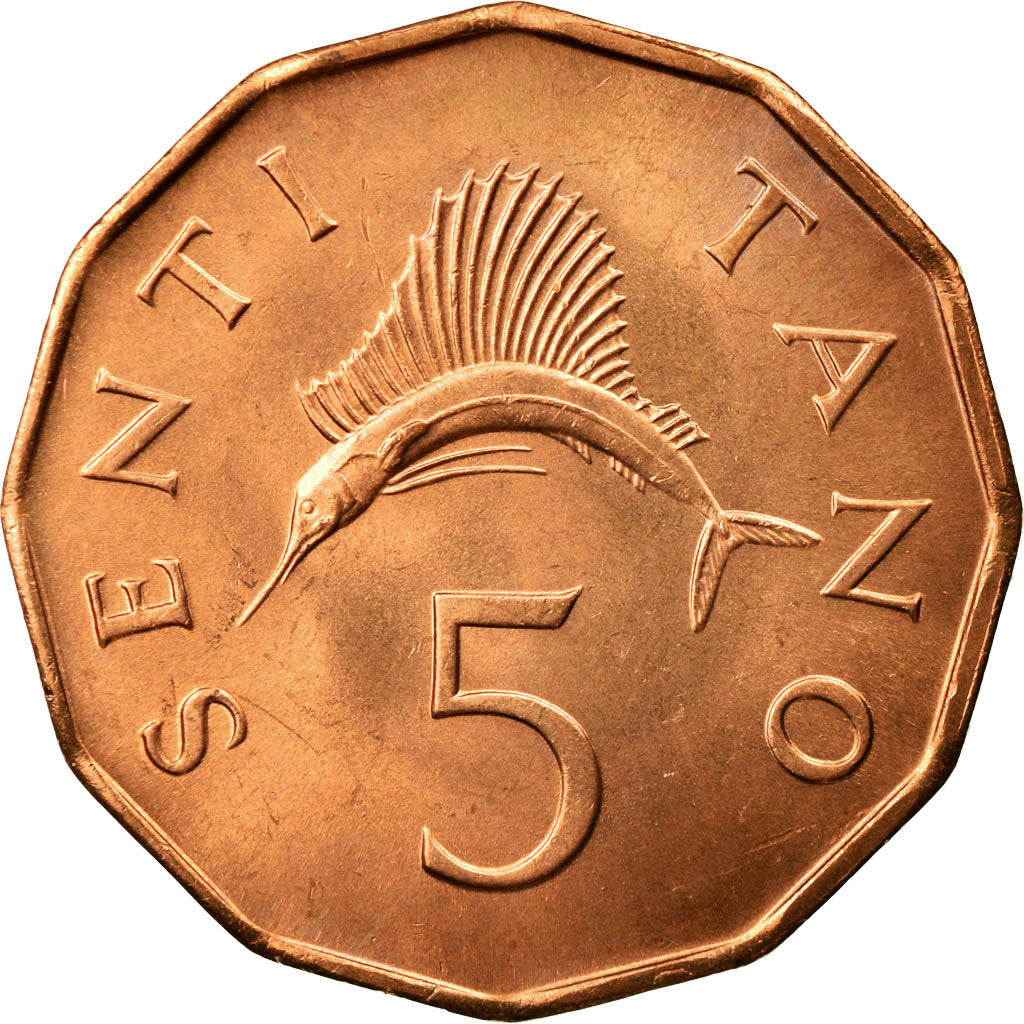 Coin, Tanzania, 5 Senti, 1981, EF(40-45), Bronze, KM:1