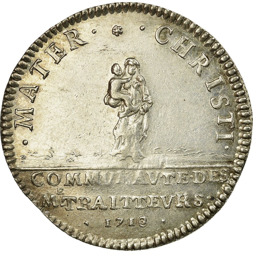 France, Jeton, Communauté des Traiteurs, Louis XV, 1718, SUP, Argent