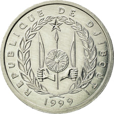 Coin, Djibouti, 2 Francs, 1999, Paris, MS(63), Aluminum, KM:21