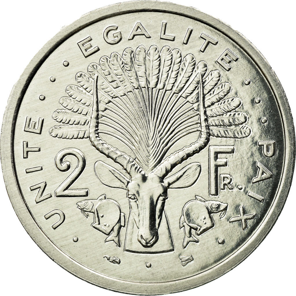 Coin, Djibouti, 2 Francs, 1999, Paris, MS(63), Aluminum, KM:21