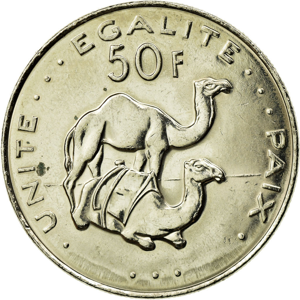 Coin, Djibouti, 50 Francs, 2007, Paris, AU(55-58), Copper-nickel, KM:25