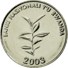 Coin, Rwanda, 20 Francs, 2003, MS(63), Nickel plated steel, KM:25