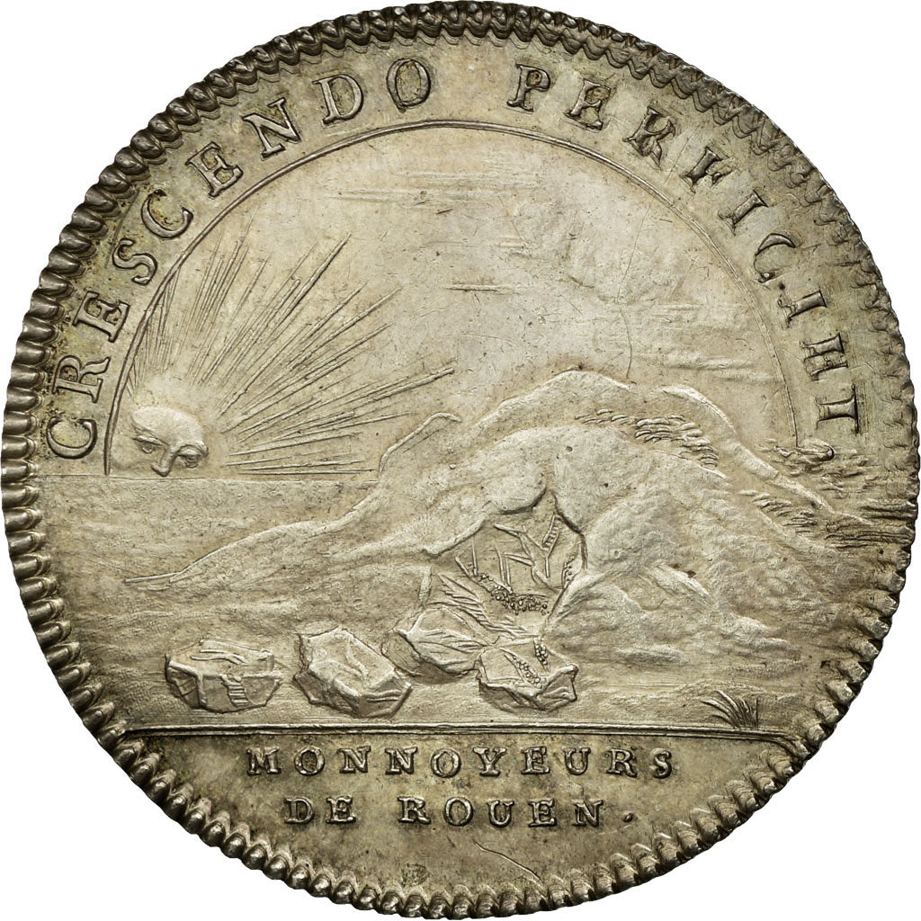 France, Token, Royal, 1719, AU(55-58), Silver, Feuardent:6285