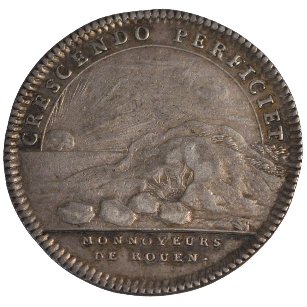 France, Royal, Token, 1719, EF(40-45), Silver, Feuardent #6285, 9.52