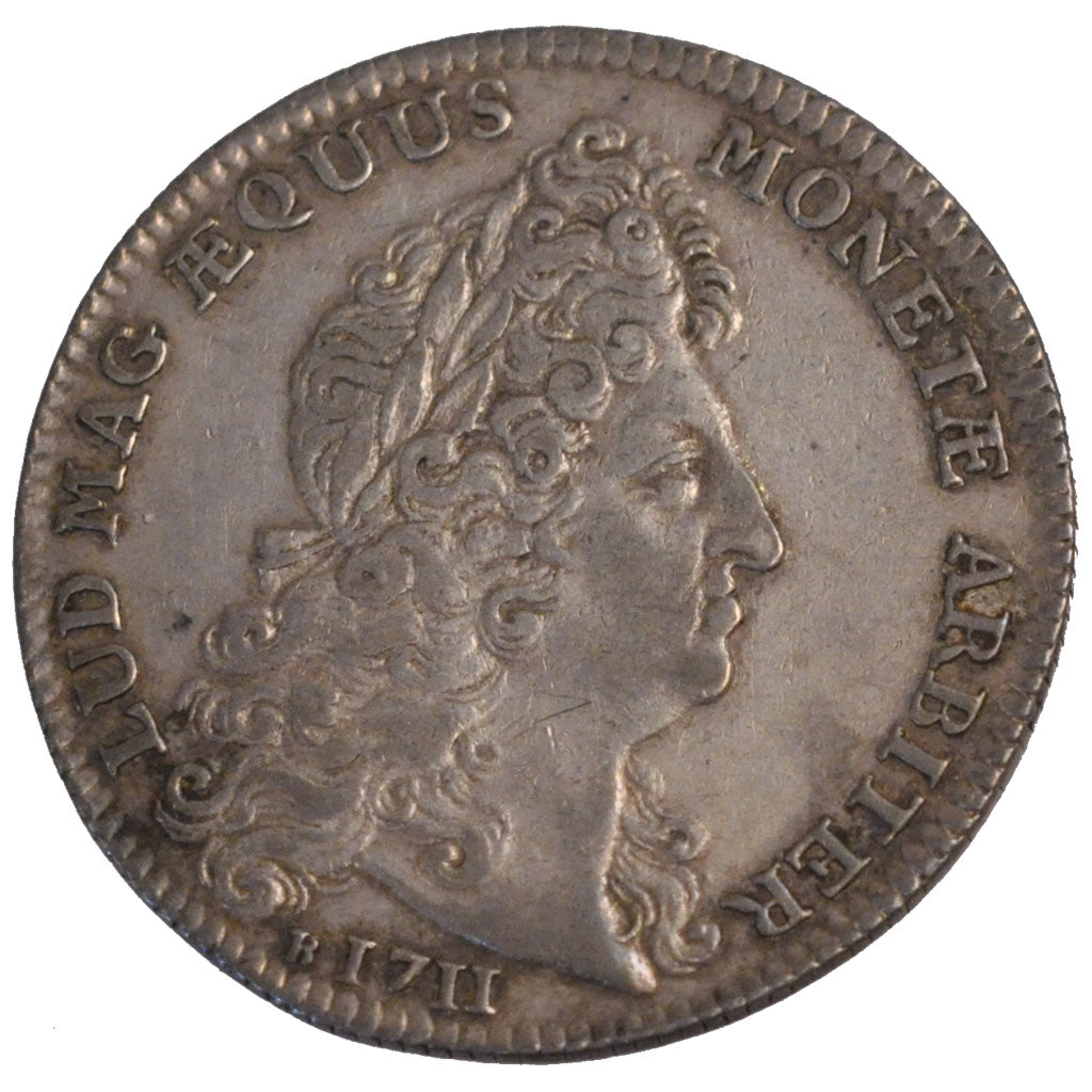 Francia, Token, Royal, 1711, BB+, Argento, Feuardent:6278