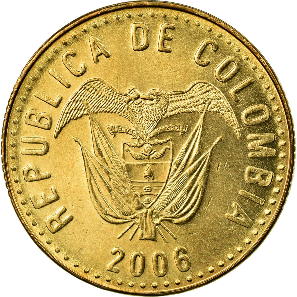 Moneta, Colombia, 100 Pesos, 2006, BB, Alluminio-bronzo, KM:285.2