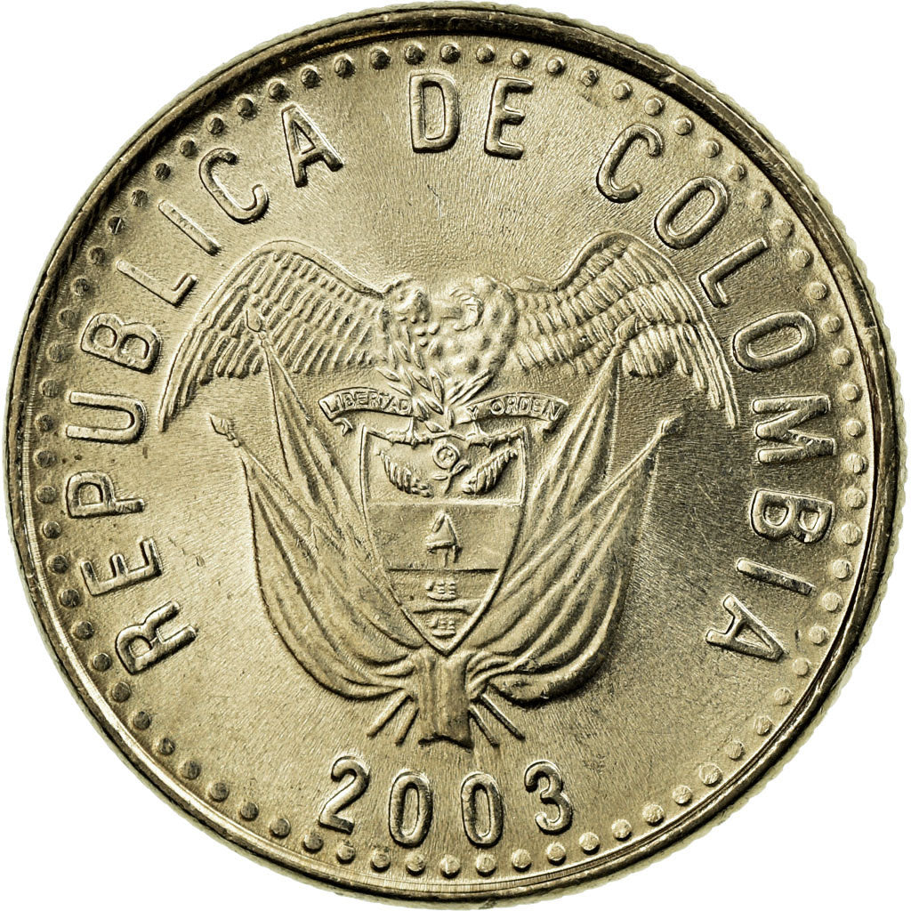 Moneta, Colombia, 50 Pesos, 2003, SPL-, Rame-nichel-zinco, KM:283.2