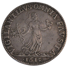 France, Royal, Token, 1613, EF(40-45), Silver, Feuardent #5316, 5.87