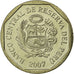 Moneta, Peru, 50 Centimos, 2007, Lima, AU(55-58), Miedź-Nikiel-Cynk, KM:307.4