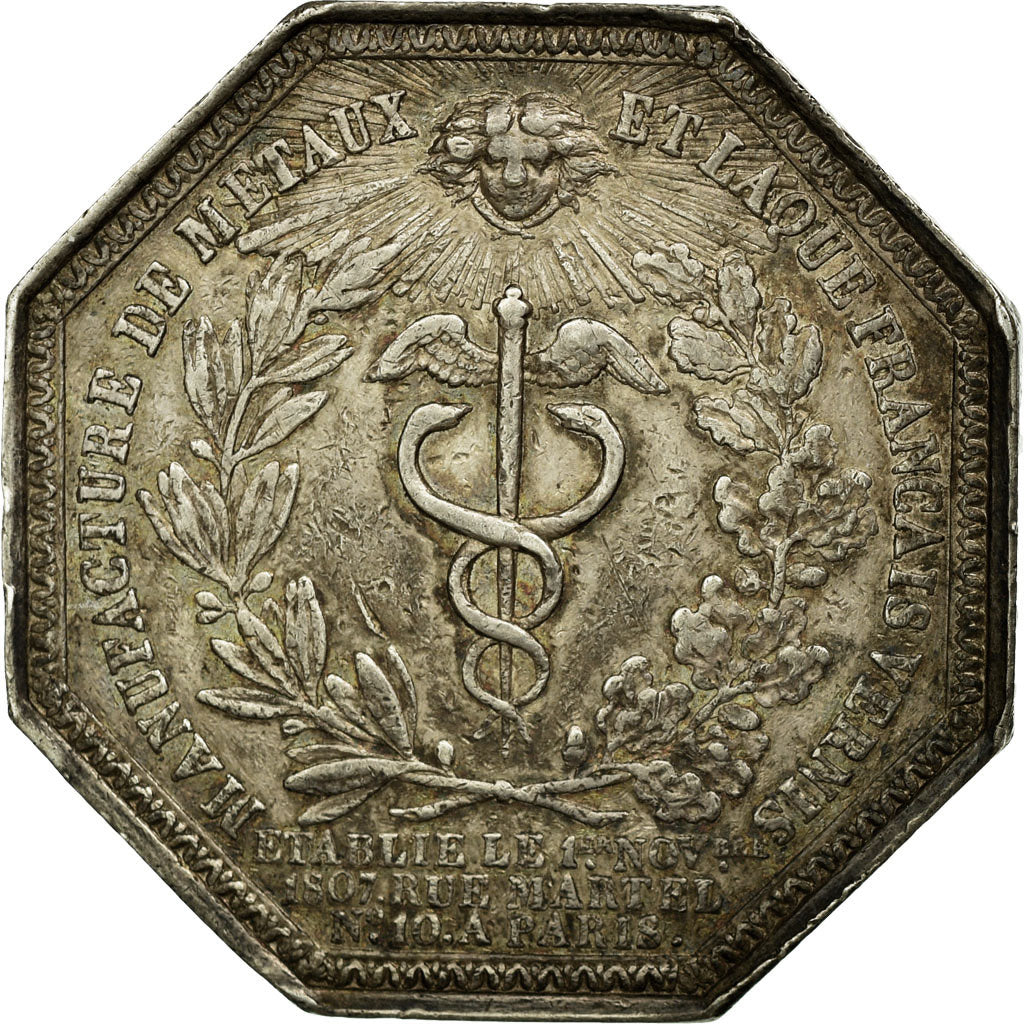 France, Token, Industry, 1807, AU(50-53), Silver