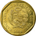Coin, Peru, 20 Centimos, 2008, Lima, EF(40-45), Brass, KM:306.4