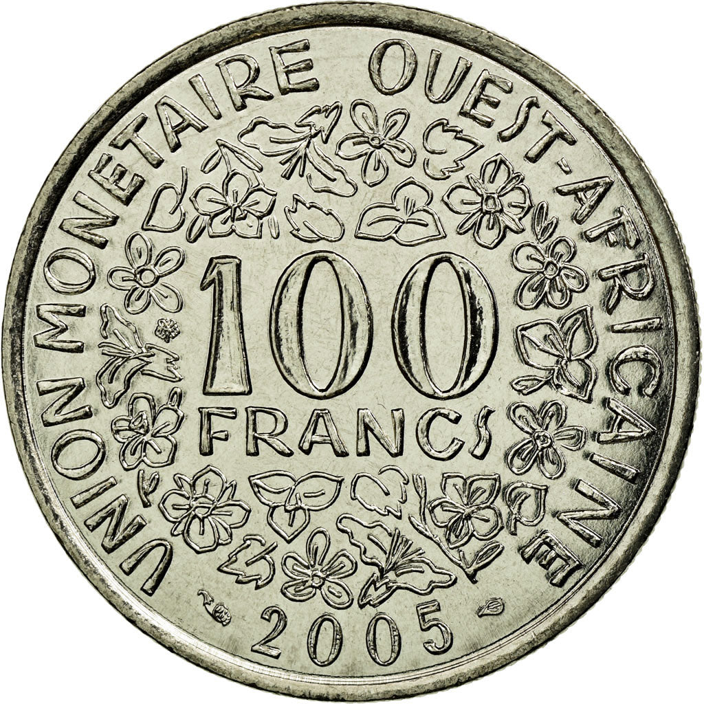 Moneda, Estados del África Occidental, 100 Francs, 2005, EBC, Níquel, KM:4
