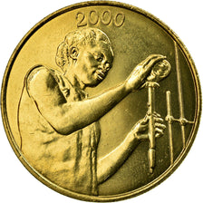 Coin, West African States, 25 Francs, 2000, AU(55-58), Aluminum-Bronze, KM:9