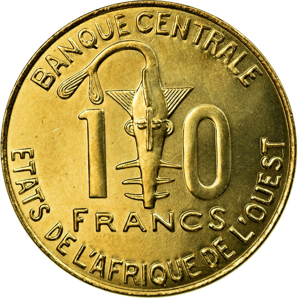 Moneta, Stati dell'Africa occidentale, 10 Francs, 2005, SPL-, Alluminio-bronzo