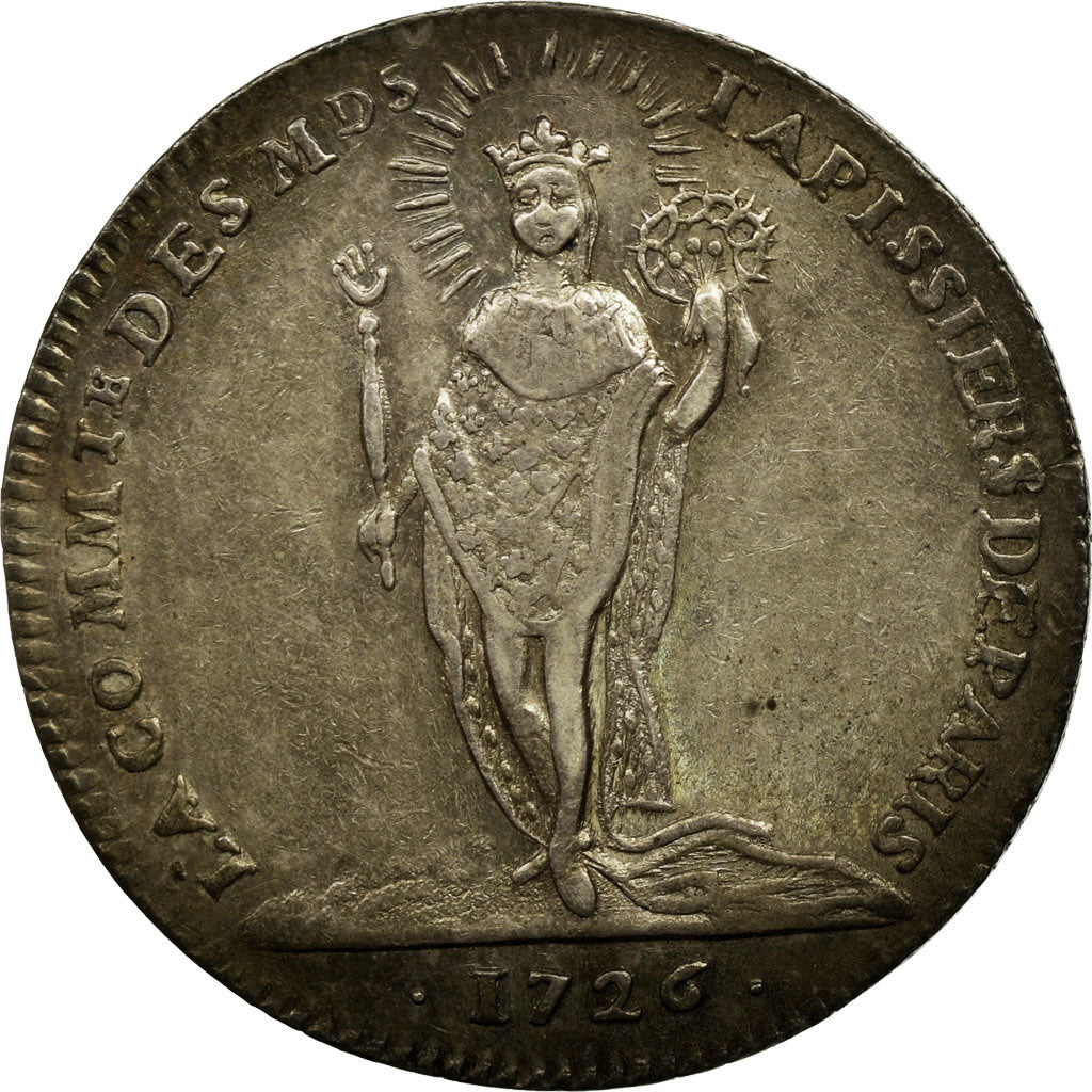 France, Token, Royal, 1726, AU(55-58), Silver, Feuardent:5347