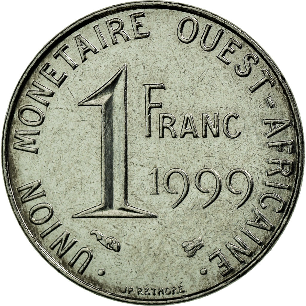 Coin, West African States, Franc, 1999, AU(55-58), Steel, KM:8