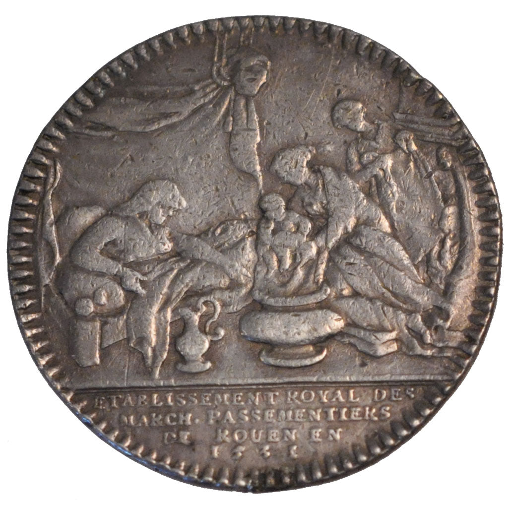 France, Royal, Token, VF(20-25), Silver, Feuardent #6337, 8.80