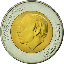 Coin, Morocco, al-Hassan II, 5 Dirhams, 1987, MS(63), Bi-Metallic, KM:82