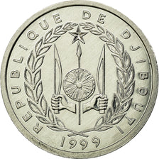 Coin, Djibouti, 2 Francs, 1999, Paris, MS(63), Aluminum, KM:21