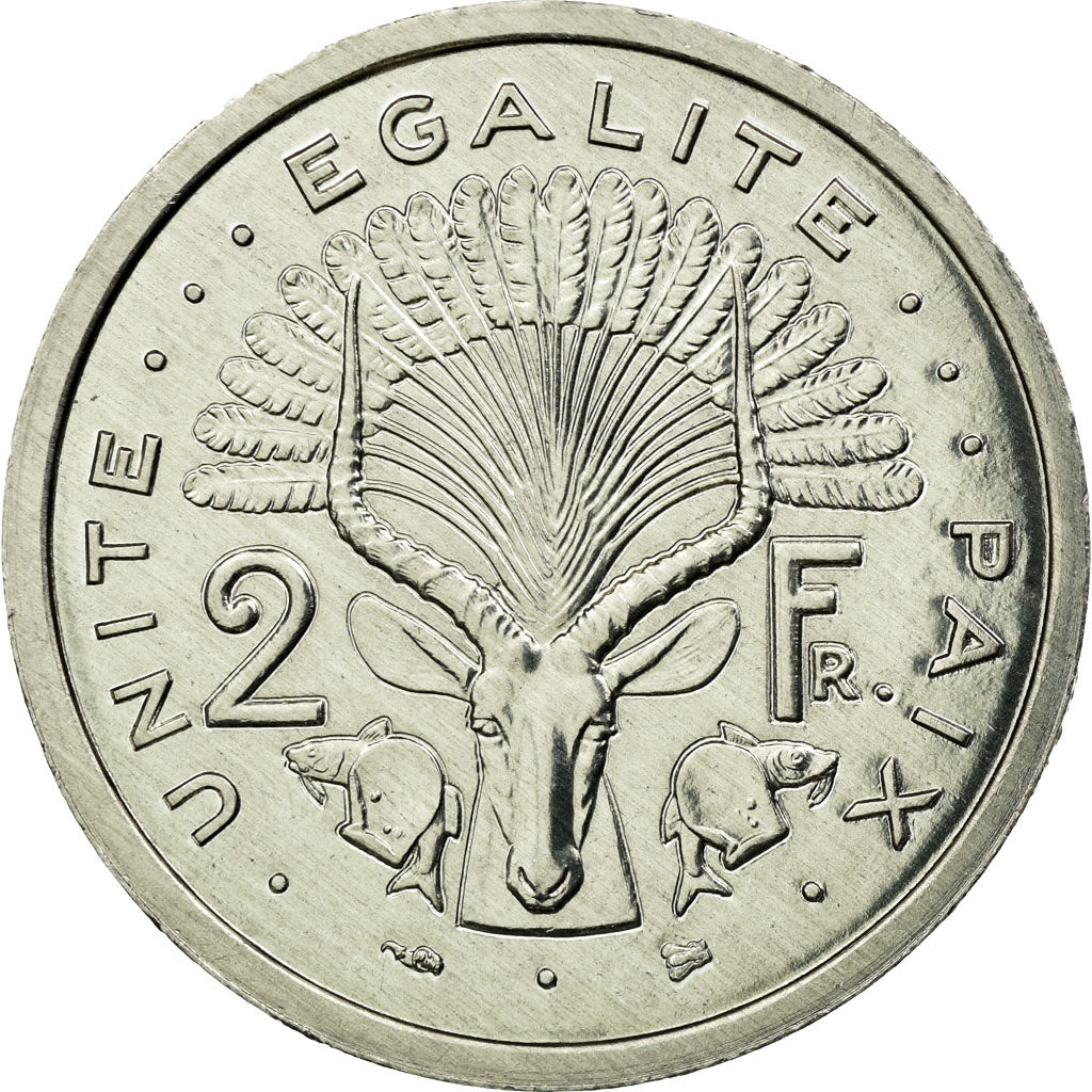 Coin, Djibouti, 2 Francs, 1999, Paris, MS(63), Aluminum, KM:21