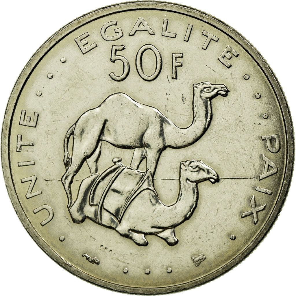 Monnaie, Djibouti, 50 Francs, 1999, Paris, TTB, Copper-nickel, KM:25