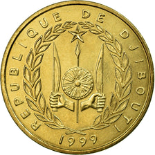 Coin, Djibouti, 10 Francs, 1999, Paris, EF(40-45), Aluminum-Bronze, KM:23