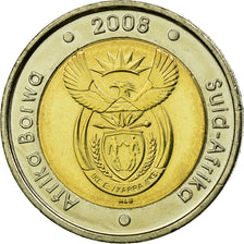 Moneta, Południowa Afryka, 5 Rand, 2008, Pretoria, AU(55-58), Bimetaliczny