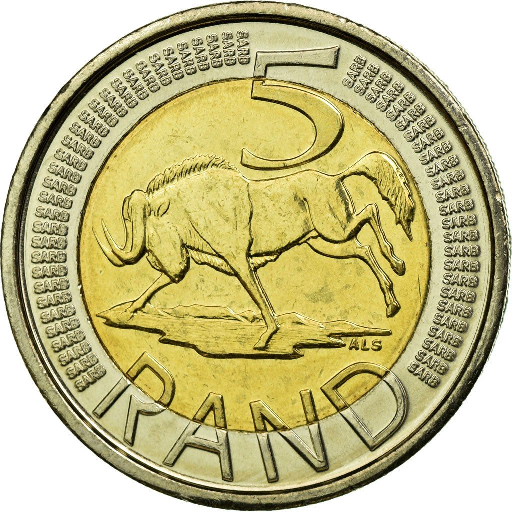 Munten, Zuid Afrika, 5 Rand, 2008, Pretoria, PR, Bi-Metallic, KM:446