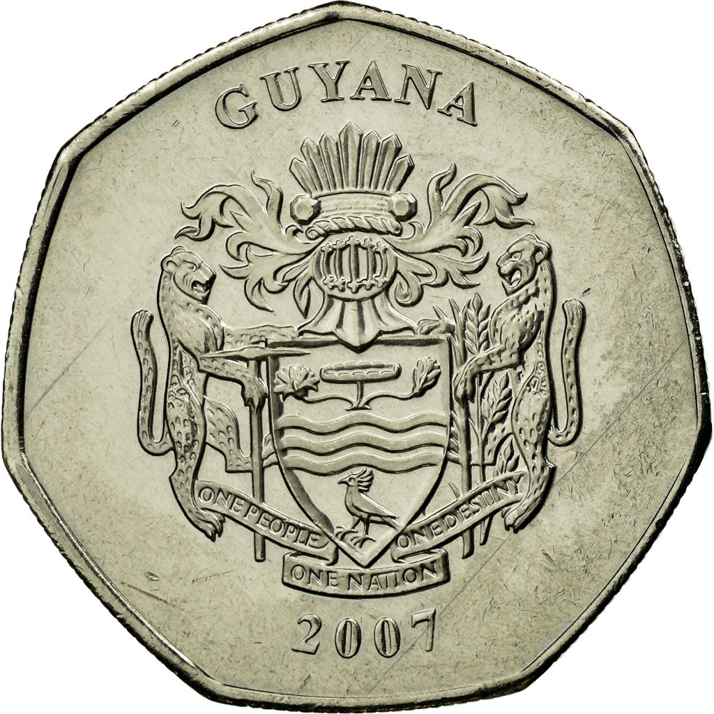 Coin, Guyana, 10 Dollars, 2007, Royal Mint, EF(40-45), Nickel plated steel