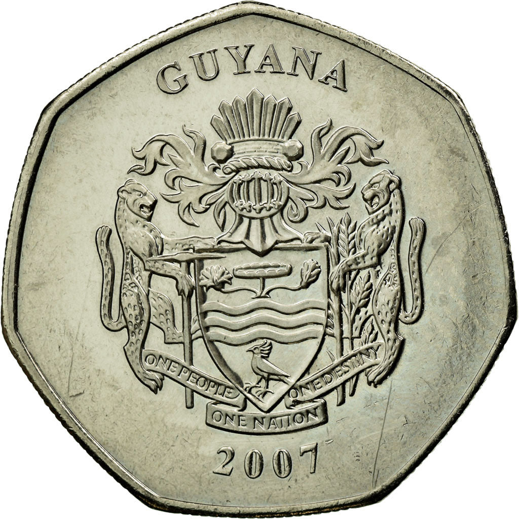 Coin, Guyana, 10 Dollars, 2007, Royal Mint, EF(40-45), Nickel plated steel