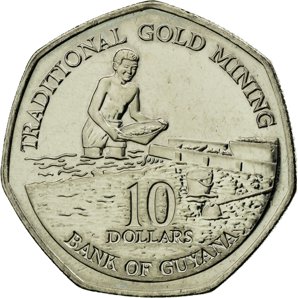 Coin, Guyana, 10 Dollars, 2007, Royal Mint, EF(40-45), Nickel plated steel
