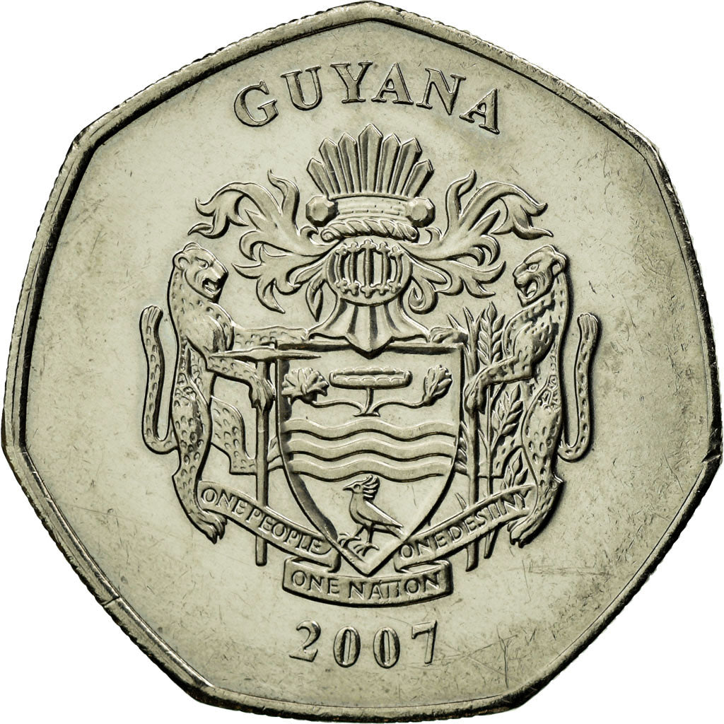 Coin, Guyana, 10 Dollars, 2007, Royal Mint, EF(40-45), Nickel plated steel