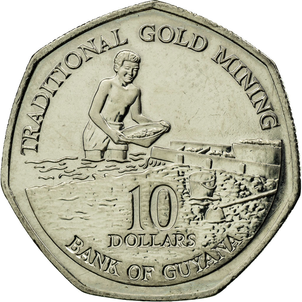 Coin, Guyana, 10 Dollars, 2007, Royal Mint, EF(40-45), Nickel plated steel
