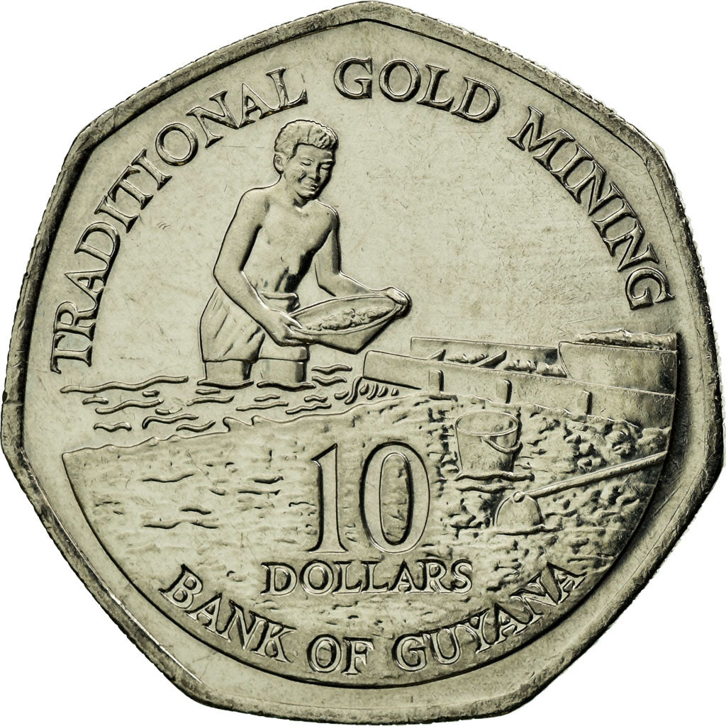Coin, Guyana, 10 Dollars, 2007, Royal Mint, EF(40-45), Nickel plated steel
