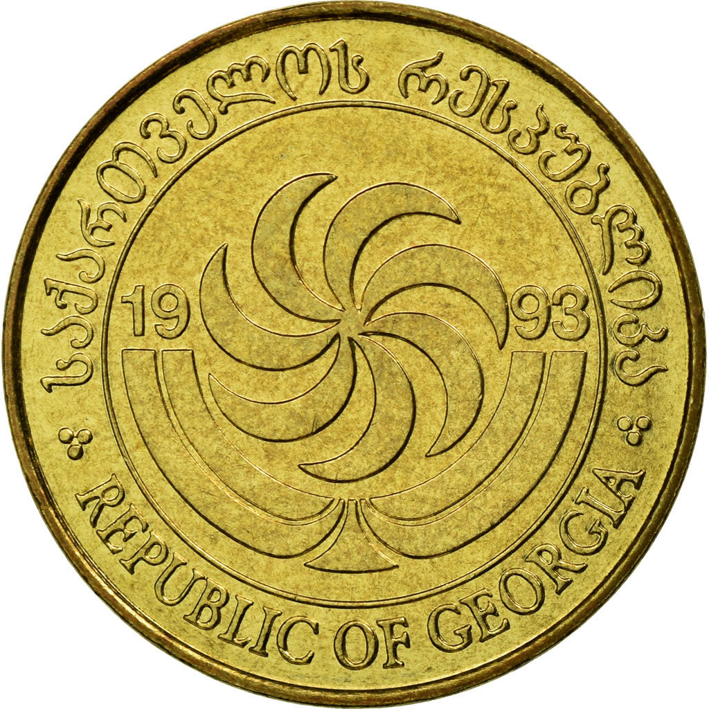 Coin, Georgia, 50 Thetri, 1993, EF(40-45), Brass, KM:81