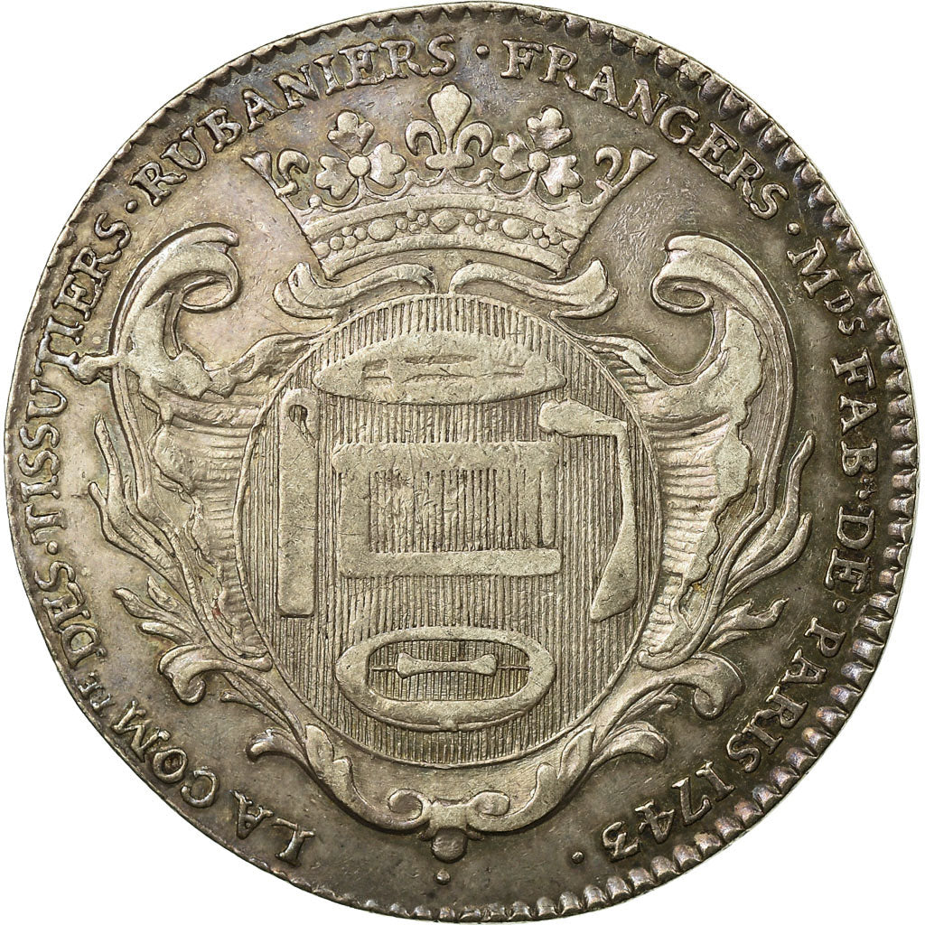 France, Token, Corporations, Tissutiers, Rubaniers et frangers, Louis XV, 1743