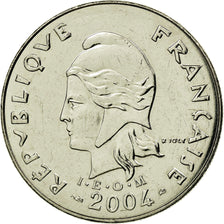 Coin, French Polynesia, 20 Francs, 2004, Paris, EF(40-45), Nickel, KM:9