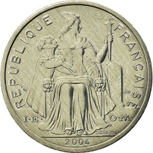 Coin, French Polynesia, 2 Francs, 2004, Paris, AU(55-58), Aluminum, KM:10