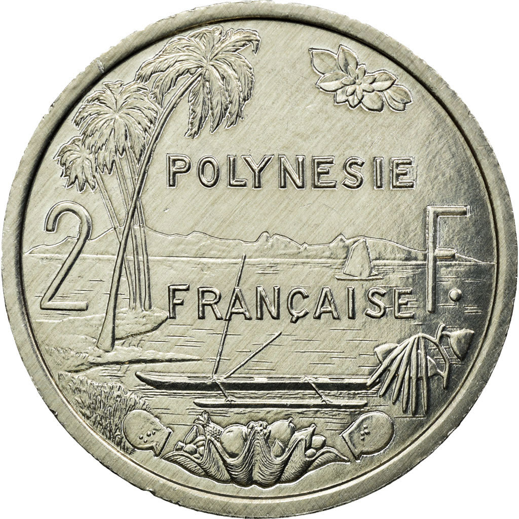 Coin, French Polynesia, 2 Francs, 2004, Paris, AU(55-58), Aluminum, KM:10