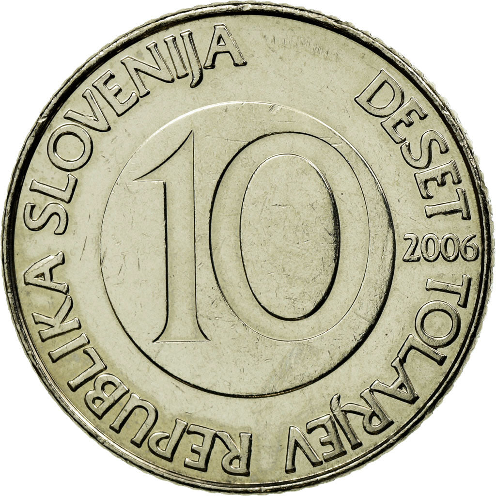 Monnaie, Slovénie, 10 Tolarjev, 2006, TTB, Copper-nickel, KM:41
