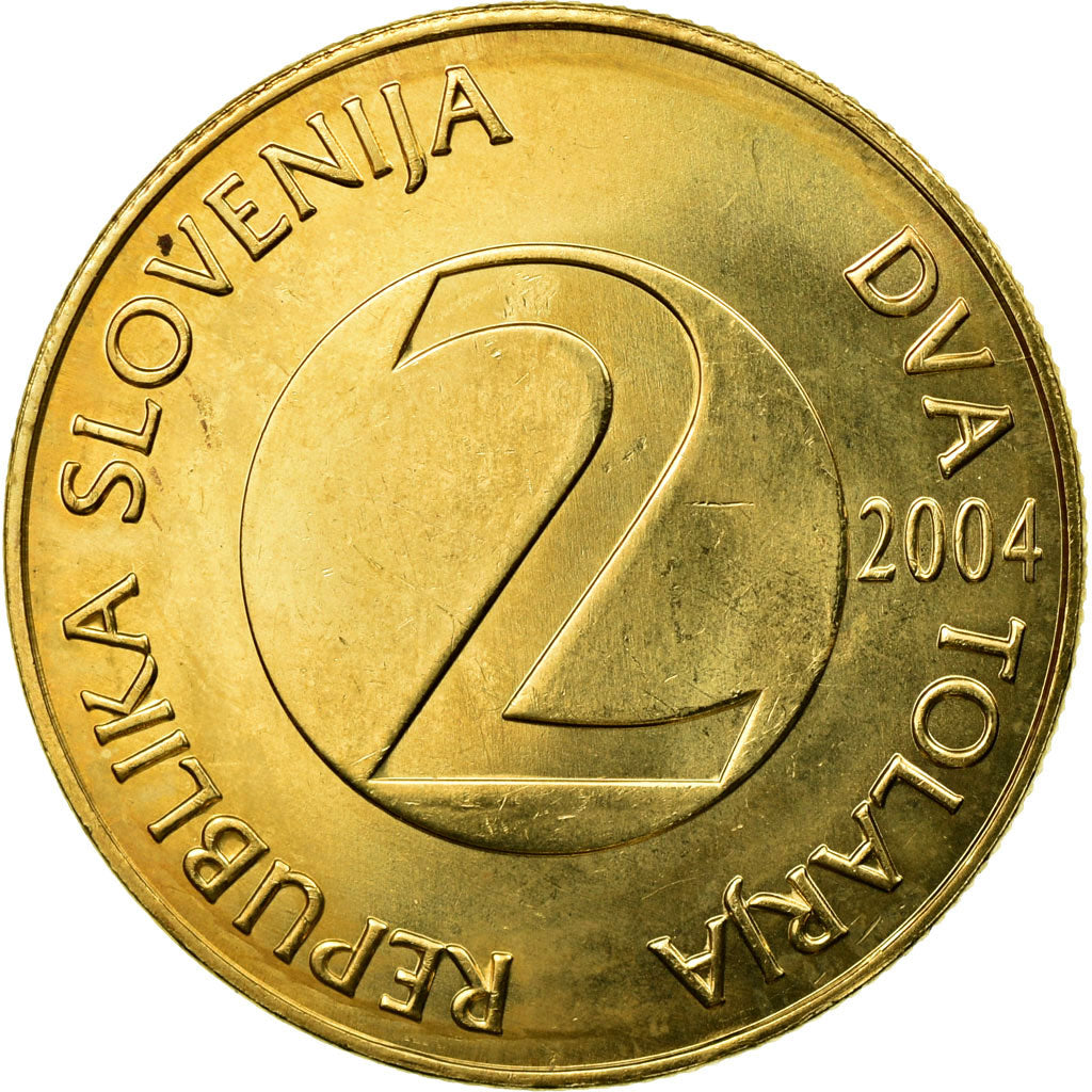 Monnaie, Slovénie, 2 Tolarja, 2004, TTB, Nickel-brass, KM:5