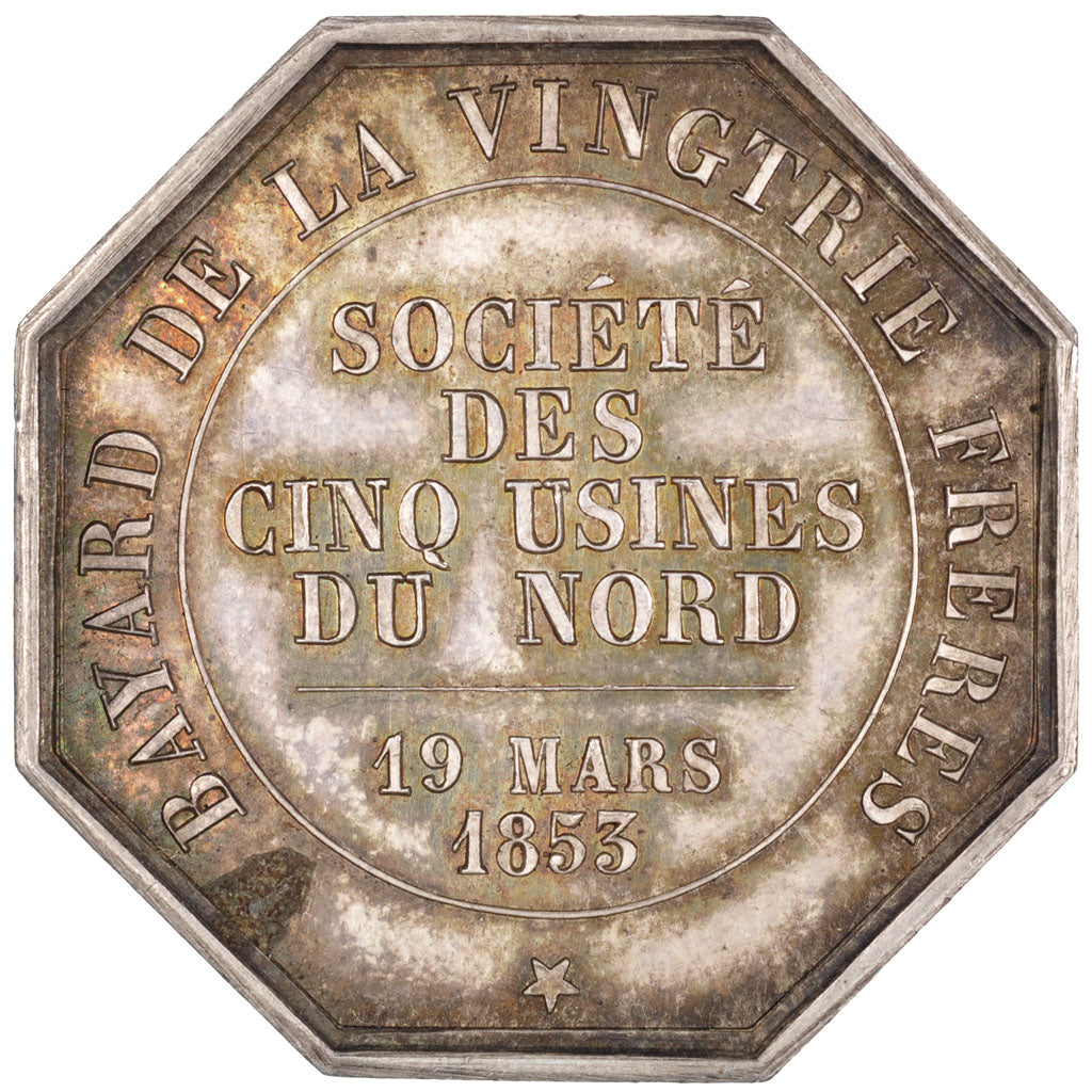 France, Industry, Token, 1853, MS(60-62), Silver, 16.58