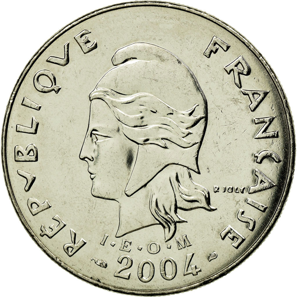 Coin, New Caledonia, 20 Francs, 2004, Paris, EF(40-45), Nickel, KM:12