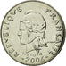 Moneda, Nueva Caledonia, 20 Francs, 2004, Paris, MBC, Níquel, KM:12