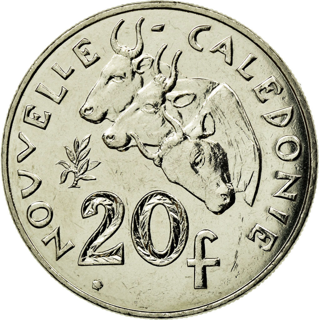 Coin, New Caledonia, 20 Francs, 2004, Paris, EF(40-45), Nickel, KM:12