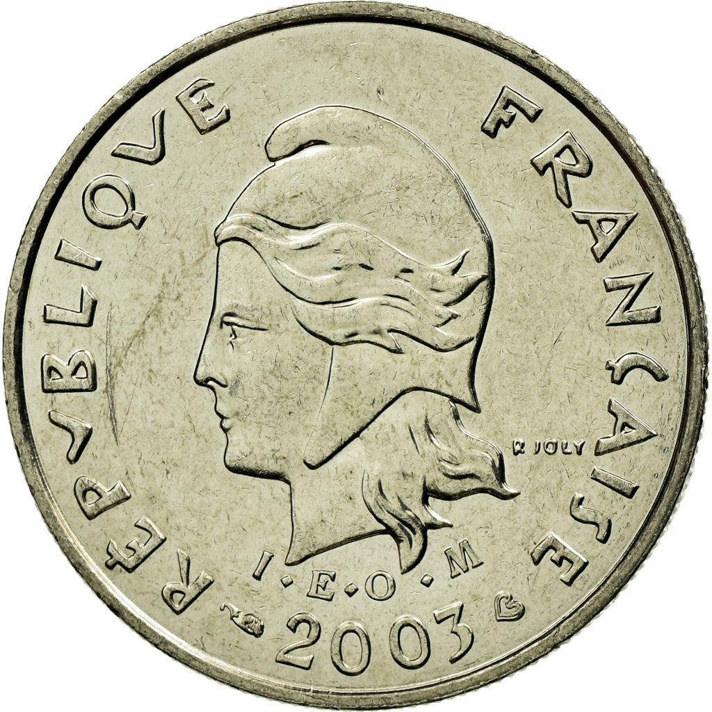 Coin, New Caledonia, 10 Francs, 2003, Paris, EF(40-45), Nickel, KM:11