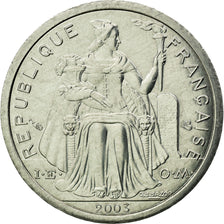 Coin, New Caledonia, Franc, 2003, Paris, AU(55-58), Aluminum, KM:10